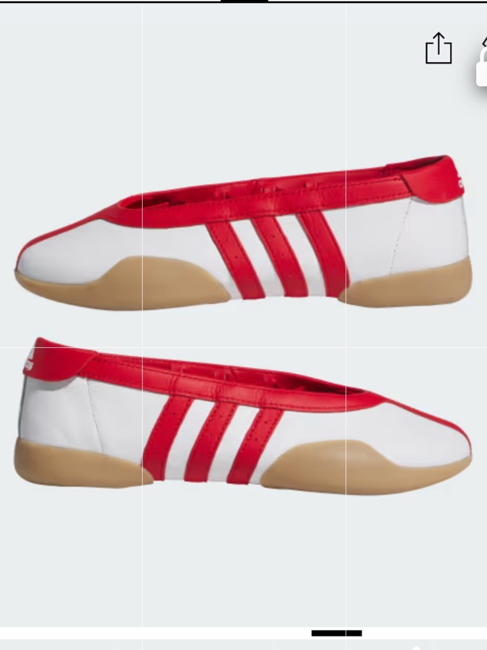 adidas women  Taekwondo Ballet Shoes - White & Red 8 1/2 brand new with tags